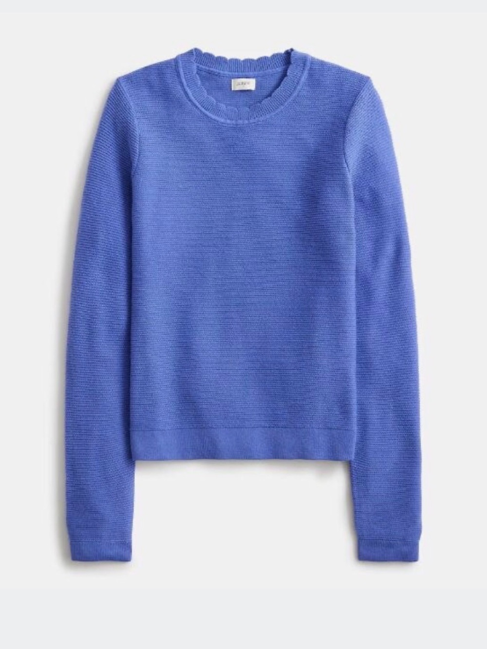 Crew Factory scalloped crewneck sweater Small New
